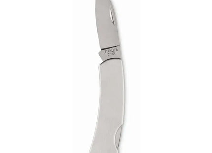 Taschenmesser Edelstahl MONSON - Mattsilber Robustes und vielseitiges Klappmesser für den täglichen Gebrauch TK Gruppe® Grosshandel 
