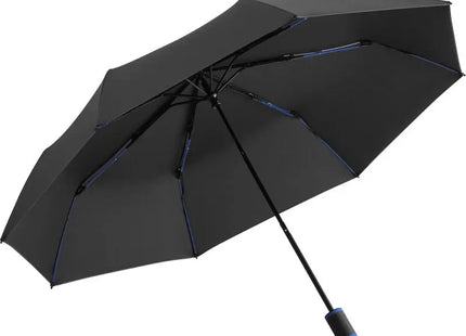 Taschenschirm FARE-Mini Style in Schwarz-Euroblau - Stilvoller Begleiter für regnerische Tage TK Gruppe® Grosshandel 