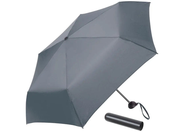 Taschenschirm FARE-Tube in Grau-Schwarz - Stilvoller Schutz für unterwegs TK Gruppe® Grosshandel 