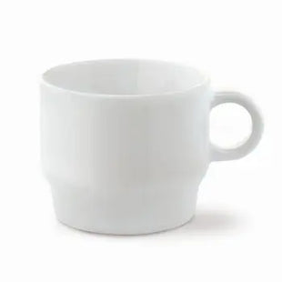 Tasse Satellite 150 ml - Weiß, Hochwertiger Keramikbecher, Spülmaschinenfest, Kompaktes Trinkgefäß TK Gruppe® Grosshandel 
