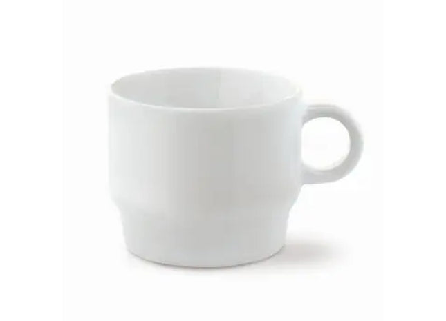 Tasse Satellite 150 ml - Weiß, Hochwertiger Keramikbecher, Spülmaschinenfest, Kompaktes Trinkgefäß TK Gruppe® Grosshandel 