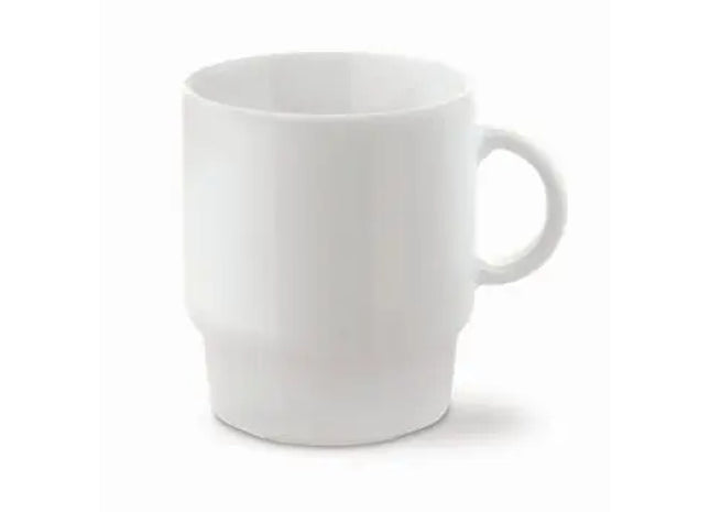 Tasse Satellite 200 ml - Weiß, Hochwertiger Keramikbecher, Spülmaschinenfest, Elegantes Trinkgefäß TK Gruppe® Grosshandel 