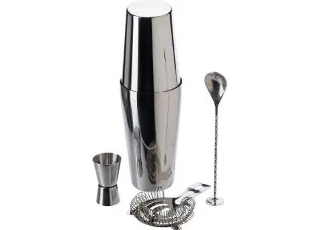 Tatiana Luxus Cocktail-Set aus Edelstahl in Schwarz – Barkeeper-Set TK Gruppe® Grosshandel 