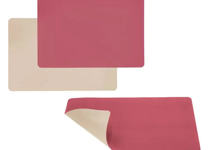 PVC Tischset 45x30cm in Berry/Taupe - Stilvolle & Langlebige Tischunterlagen für Esstische TK Gruppe® Grosshandel 