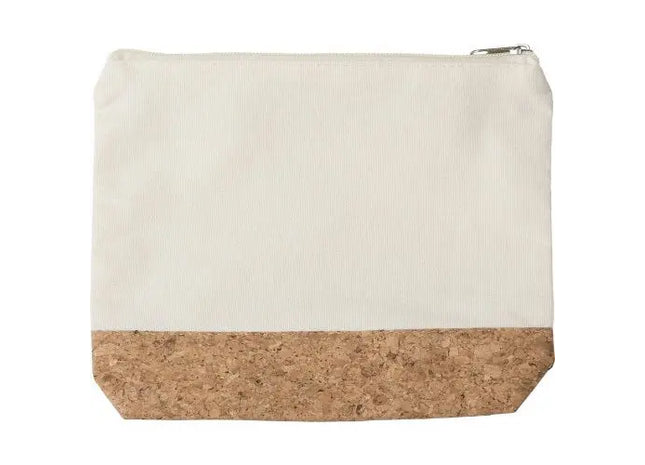 Teagan Kosmetiktasche aus dichter Baumwolle in Khaki, 100 Zeichen TK Gruppe® Grosshandel 