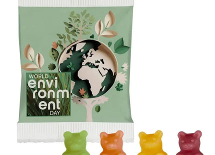 Tee-Aroma Gummibärchen in bedrucktem Papiertütchen für Werbezwecke TK Gruppe® Grosshandel 
