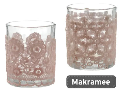 Teelichthalter Makramee, 2er-Set, ca. 7,5 cm hoch – Boho-Kerzenhalter | Stilvolle Lichter TK Gruppe® Grosshandel 