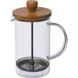 Glas Kaffee-/Teezubereiter mit Bambusdeckel: Klar & Natürlich TK Gruppe® Grosshandel 