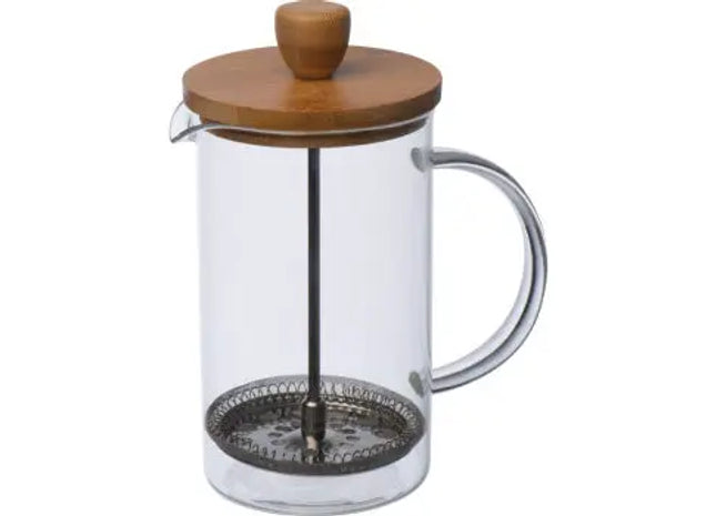 Glas Kaffee-/Teezubereiter mit Bambusdeckel: Klar & Natürlich TK Gruppe® Grosshandel 