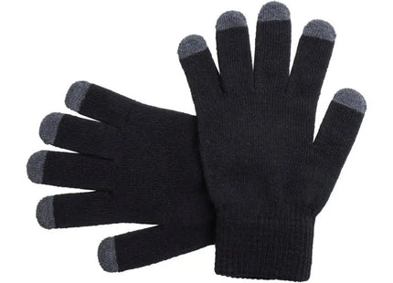 Tellar Touchscreen Handschuhe: Schwarz-Grau, Bequem, Funktional für kalte Tage TK Gruppe® Grosshandel 