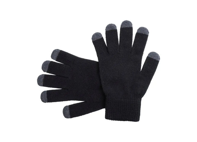 Tellar Touchscreen Handschuhe: Schwarz-Grau, Bequem, Funktional für kalte Tage TK Gruppe® Grosshandel 