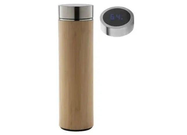 Temboo Natur-Isolierflasche mit Thermometer 500ml TK Gruppe® Grosshandel 