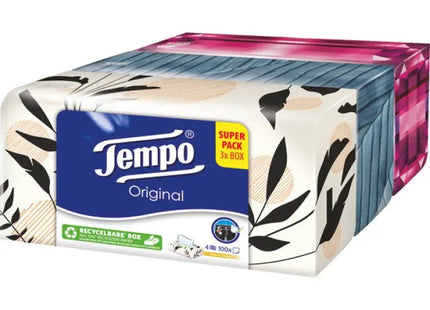 Tempo 4-Layer Soft Tissues 3x100 Box Set - Premium Quality Facial Tissues TK Gruppe® Grosshandel 