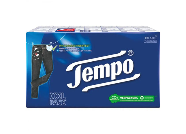 Tempo 4-lagige Taschentücher 56x10 Pack - Extra Starke und Weiche Papiertücher TK Gruppe® Grosshandel 