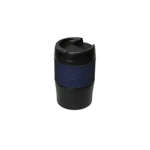 Temptation Kleiner Isolierbecher mit Manschette, 300ml, Schwarz-Blau TK Gruppe® Grosshandel 