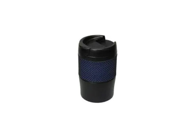 Temptation Kleiner Isolierbecher mit Manschette, 300ml, Schwarz-Blau TK Gruppe® Grosshandel 