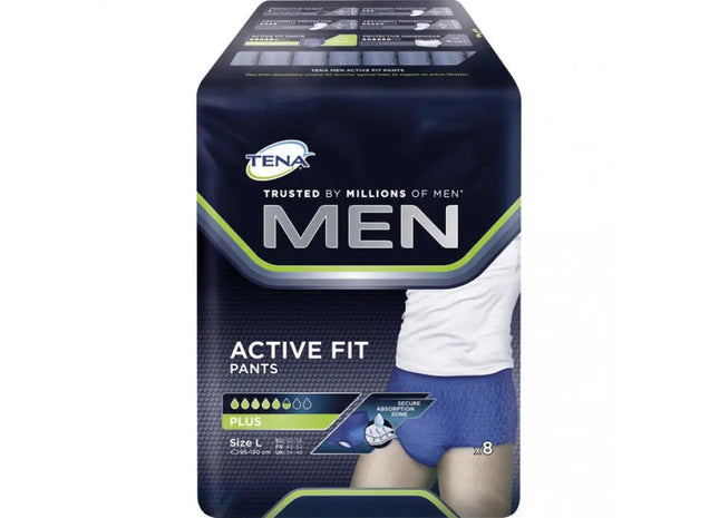 Tena Herren Hose Plus Größe L, 8er-Pack: Hochsaugfähig & Komfortabel TK Gruppe® Grosshandel 