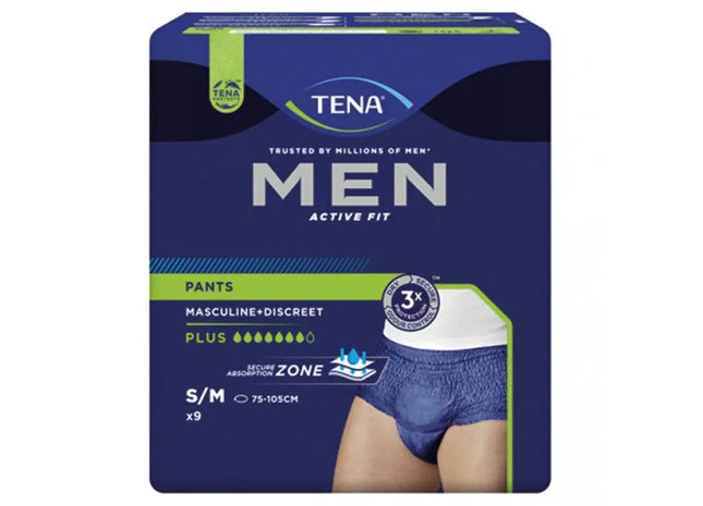 Tena Herren Hose Plus Größe M, 9er-Pack: Optimaler Sitz & Hohe Saugkraft TK Gruppe® Grosshandel 