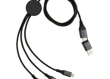 Terra 120cm 6-in-1 Kabel aus RCS-recyceltem Aluminium - Grau TK Gruppe® Grosshandel 