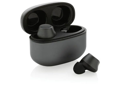 Terra Kabellose In-Ear Kopfhörer aus RCS recyceltem Aluminium - Stahlgrau TK Gruppe® Grosshandel 