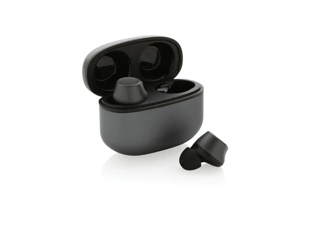 Terra Kabellose In-Ear Kopfhörer aus RCS recyceltem Aluminium - Stahlgrau TK Gruppe® Grosshandel 