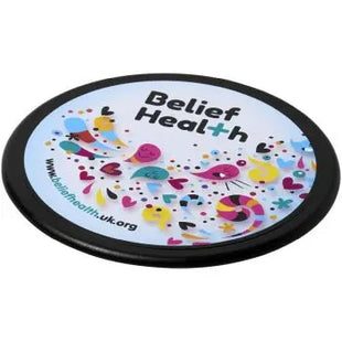 Terran Runder Untersetzer aus 100 % recyceltem Kunststoff - Schwarz: Umweltfreundlich, langlebig, stilvoll, rutschfest TK Gruppe® Grosshandel 