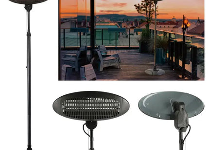 Terrassenheizung, ovale Form, mit Standfuß, ca. 2000W Leistung - Ideale Wärmequelle für den Außenbereich TK Gruppe® Grosshandel 