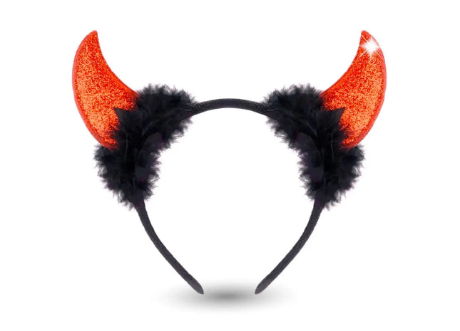 Teufelsohren Kopfbedeckung Teufelshörner Teufel Accessoire zu Kostüm Damen & Kinder an Fasching & Karneval & Halloween