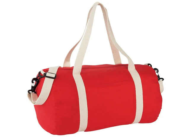 The Cotton Barrel 25L Reisetasche rot – Moderner Reisebegleiter, leicht und geräumig TK Gruppe® Grosshandel 