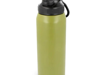 Thermoflasche Clark 800 ml - Olivgrün - Doppelwandige Edelstahl Trinkflasche - Robust und Stilvoll TK Gruppe® Grosshandel 