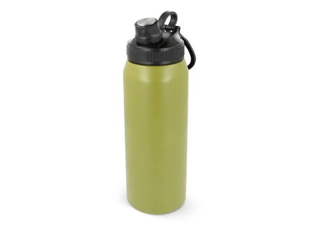 Thermoflasche Clark 800 ml - Olivgrün - Doppelwandige Edelstahl Trinkflasche - Robust und Stilvoll TK Gruppe® Grosshandel 
