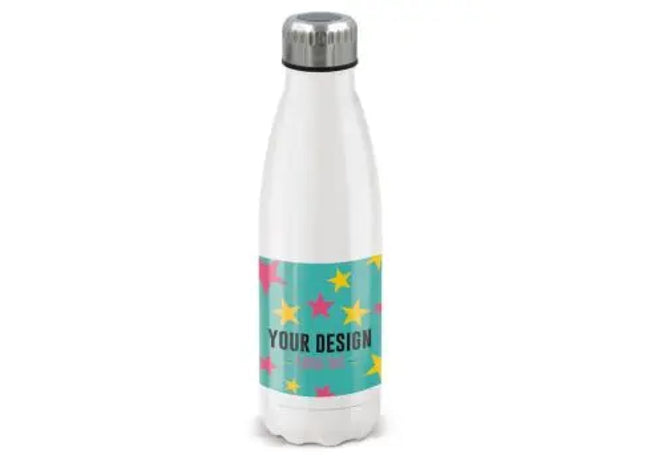 Thermoisolierflasche Swing Subli 500ml in Weiß mit Temperaturanzeige TK Gruppe® Grosshandel 