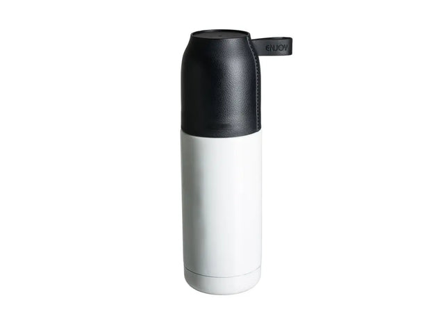 Thermotrinkflasche OSORNO – Schwarz-Weiß, vielseitige Thermoflasche für unterwegs TK Gruppe® Grosshandel 