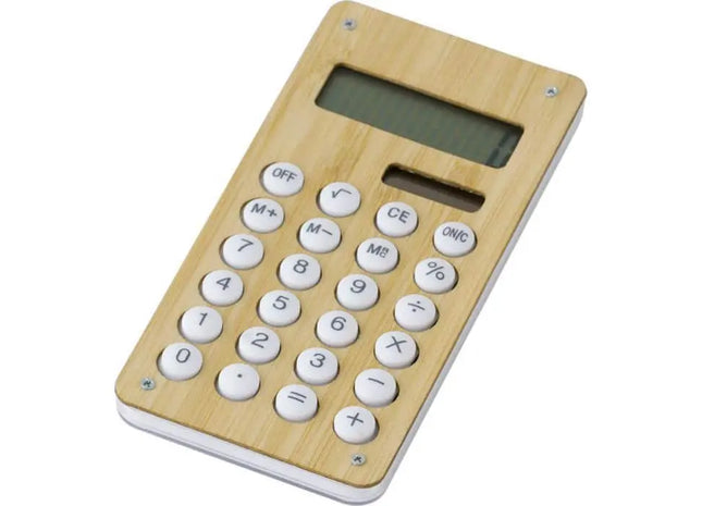 Thomas Bambus-Taschenrechner: Umweltfreundlich & Effizient für Büroarbeit TK Gruppe® Grosshandel 