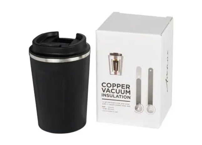 Thor 360ml Auslaufsicherer Kupfer-Vakuum Isolierbecher - Elegant Schwarz TK Gruppe® Grosshandel 