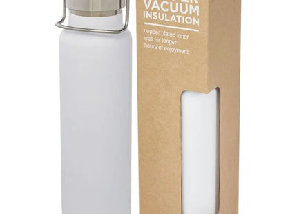 Thor 750 ml Kupfer-Vakuum Sportflasche mit Trinkhalm - Weiß TK Gruppe® Grosshandel 