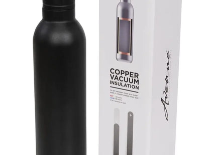 Thor Kupfer-Vakuum Isolierflasche 510 ml, Elegant Schwarz, Lang Anhaltende Isolation TK Gruppe® Grosshandel 