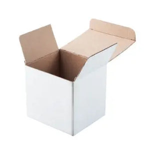 Three Tassenverpackung - Weiß-Natur, Hochwertige Geschenkbox, Nachhaltig, Ideal für Tassenpräsentation TK Gruppe® Grosshandel 