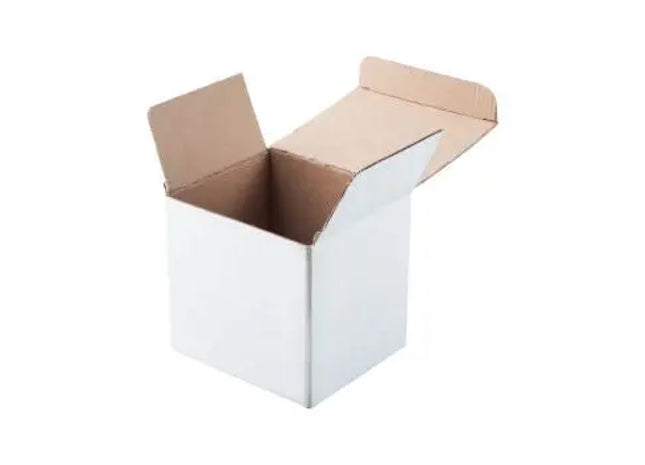 Three Tassenverpackung - Weiß-Natur, Hochwertige Geschenkbox, Nachhaltig, Ideal für Tassenpräsentation TK Gruppe® Grosshandel 
