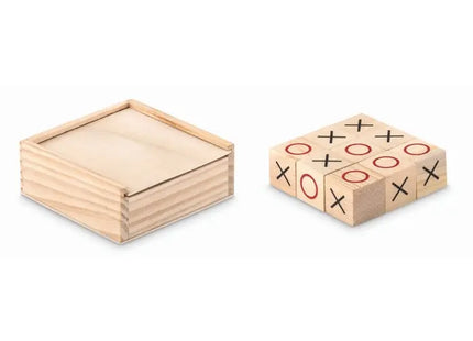 Tic-Tac-Toe Spiel TIC TAC TOE - Holz: Klassisches Strategiespiel für unterhaltsame Stunden TK Gruppe® Grosshandel 