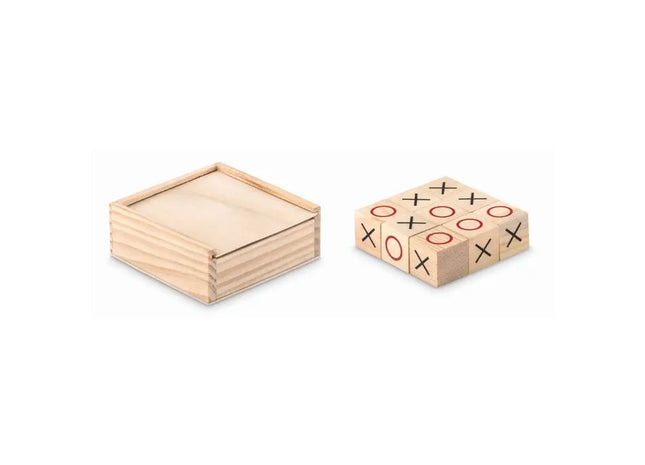 Tic-Tac-Toe Spiel TIC TAC TOE - Holz: Klassisches Strategiespiel für unterhaltsame Stunden TK Gruppe® Grosshandel 