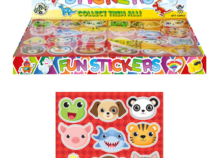 Tier-Sticker 12Er Set, 10x11,5 cm - Bunte Aufkleber für Kinder & Basteln TK Gruppe® Grosshandel 