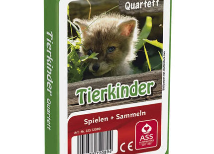 Tierkinder-Quartett in Faltschachtel: 33 Karten - Entdecke junge Wildtiere spielerisch TK Gruppe® Grosshandel 