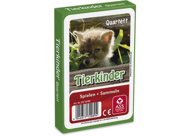 Tierkinder-Quartett in Faltschachtel: 33 Karten - Entdecke junge Wildtiere spielerisch TK Gruppe® Grosshandel 