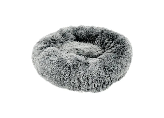 Tierkissen: Kleines Rundes Graues Kissen für Hunde & Katzen, Ca. 50cm Durchmesser, Gemütliches Haustierkissen TK Gruppe® Grosshandel 