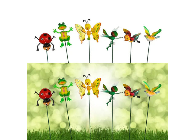 Tierstecker mit beweglichen Flügeln, 6-fach sortiert, Dekorativ und Vielseitig TK Gruppe® Grosshandel 