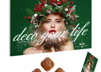 Flexibler Classic Schoko-Adventskalender für Wand/Tisch, individuell bedruckbar TK Gruppe® Grosshandel 