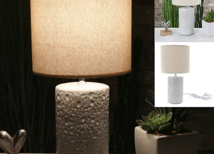 Tischleuchte Roma, ca. 40 cm hoch – Elegante Beleuchtung | Moderne Dekoleuchte mit Schirm TK Gruppe® Grosshandel 