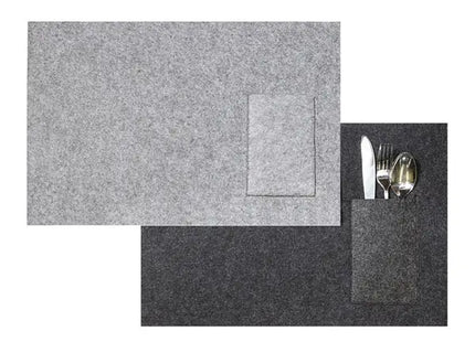 Tischset Filz m. Tasche Uni Klassik, 2er-Set, 45x30cm - Stilvolles und funktionales Set TK Gruppe® Grosshandel 