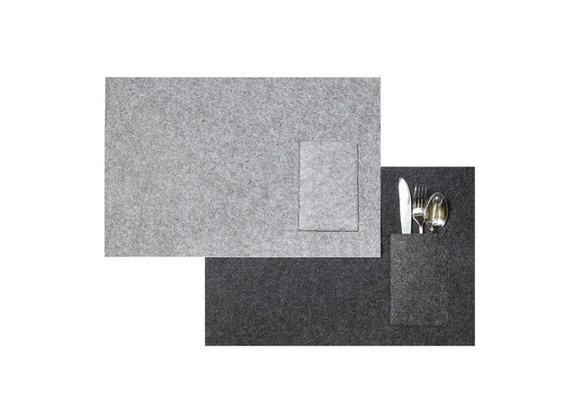 Tischset Filz m. Tasche Uni Klassik, 2er-Set, 45x30cm - Stilvolles und funktionales Set TK Gruppe® Grosshandel 